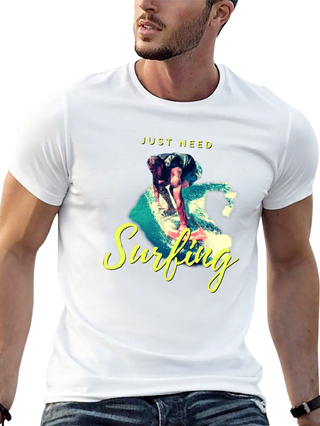 Surfing Graphic Print Tee