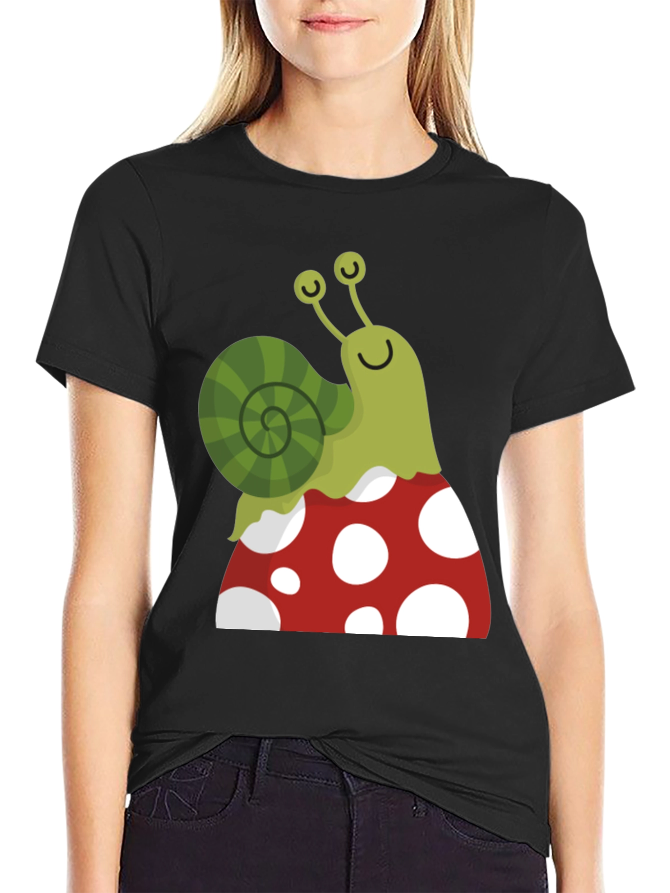 Snail on Mushroom Graphic Tee