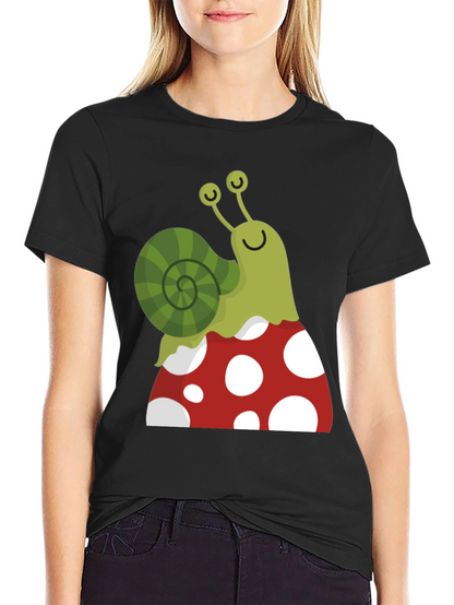 Snail on Mushroom Graphic Tee