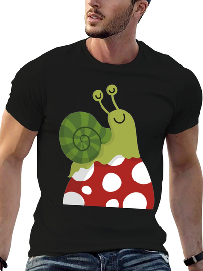 Snail on Mushroom Graphic Tee