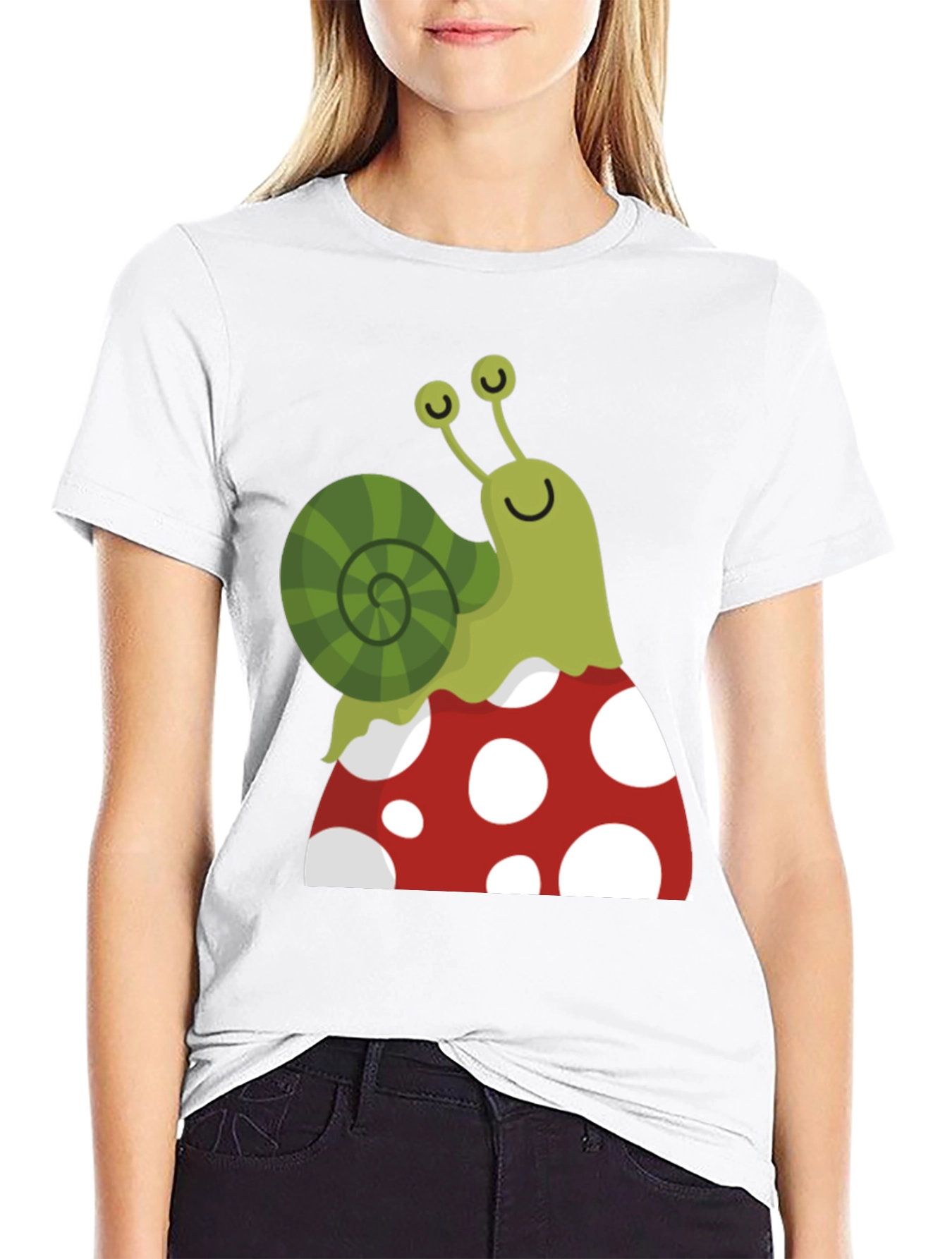 Snail on Mushroom Graphic Tee