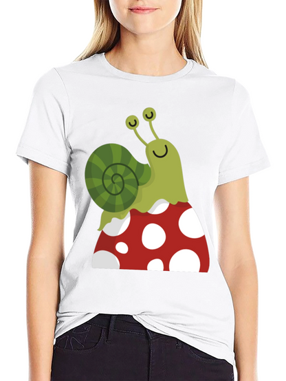 Snail on Mushroom Graphic Tee