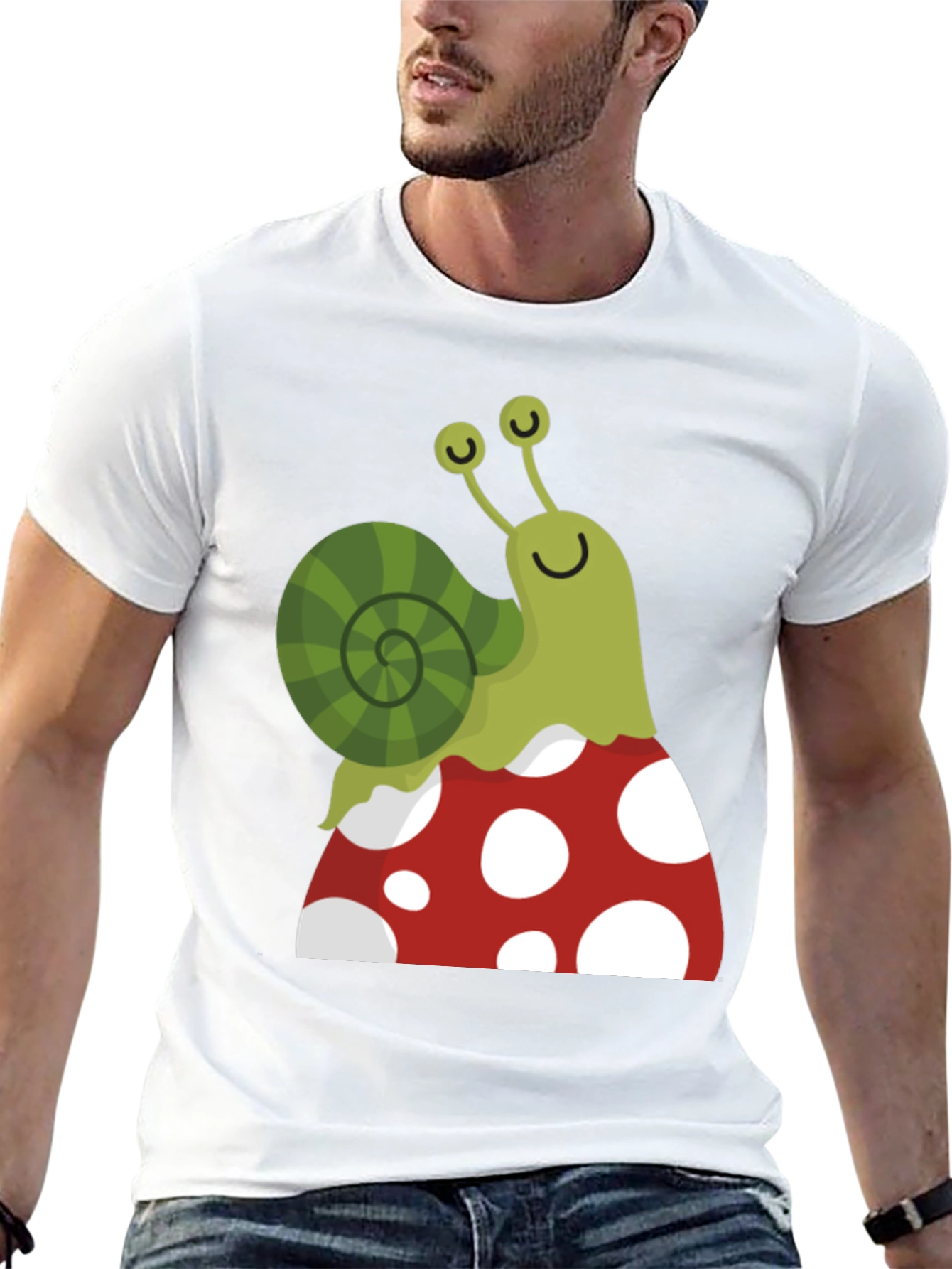 Snail on Mushroom Graphic Tee