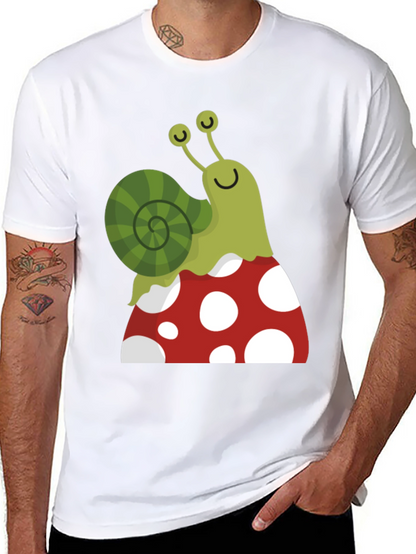 Snail on Mushroom Graphic Tee