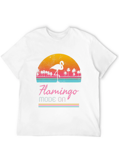 Retro Flamingo Mode On T-Shirt