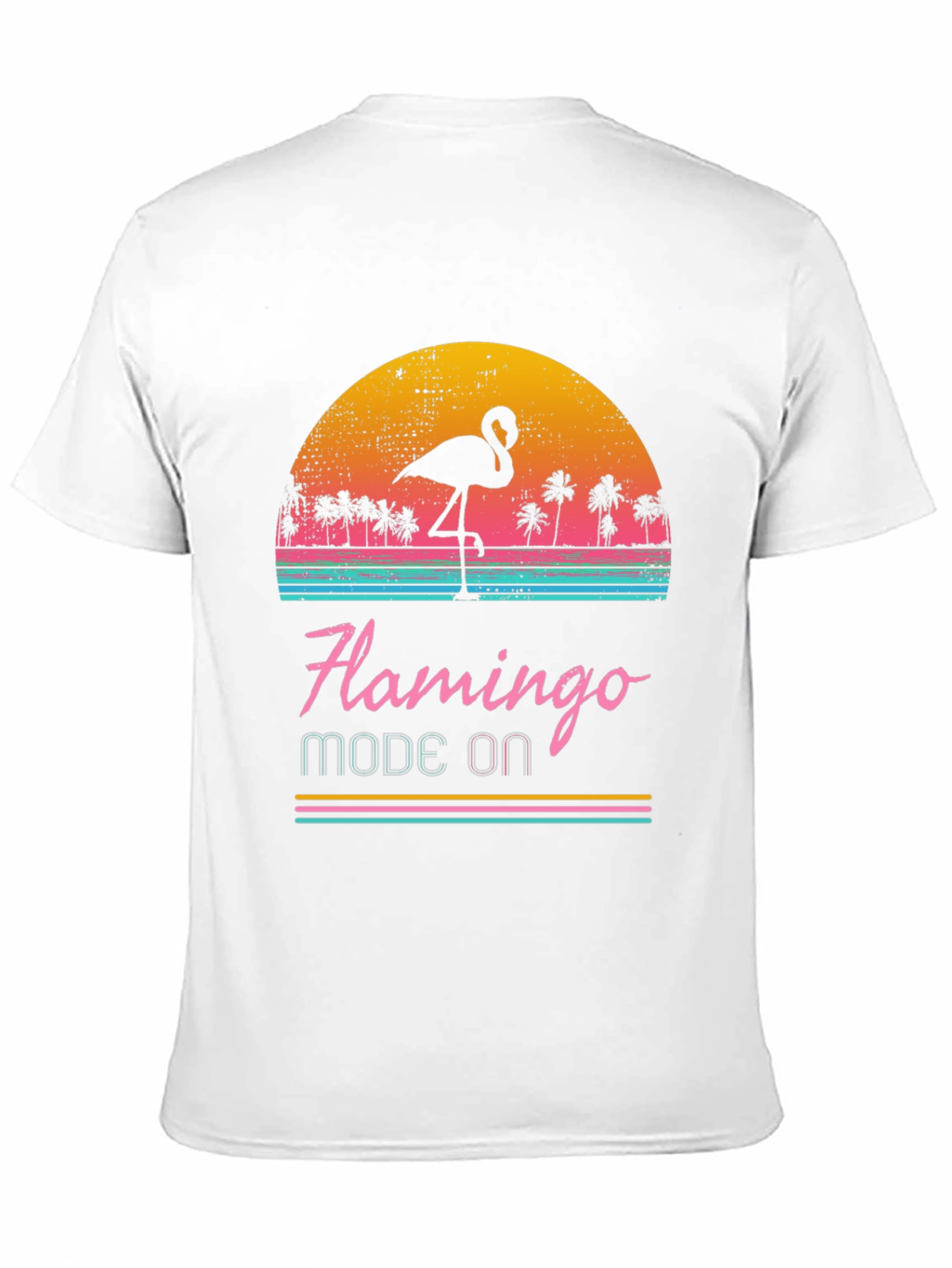 Retro Flamingo Mode On T-Shirt