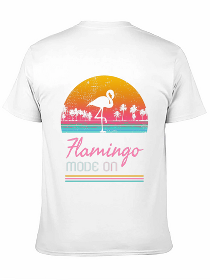 Retro Flamingo Mode On T-Shirt