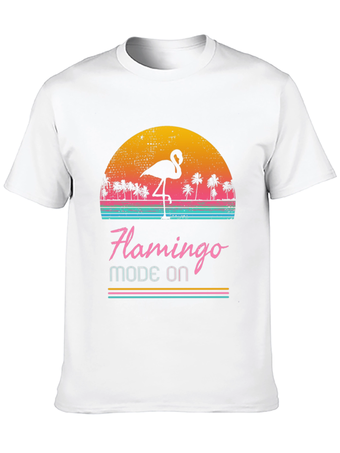 Retro Flamingo Mode On T-Shirt