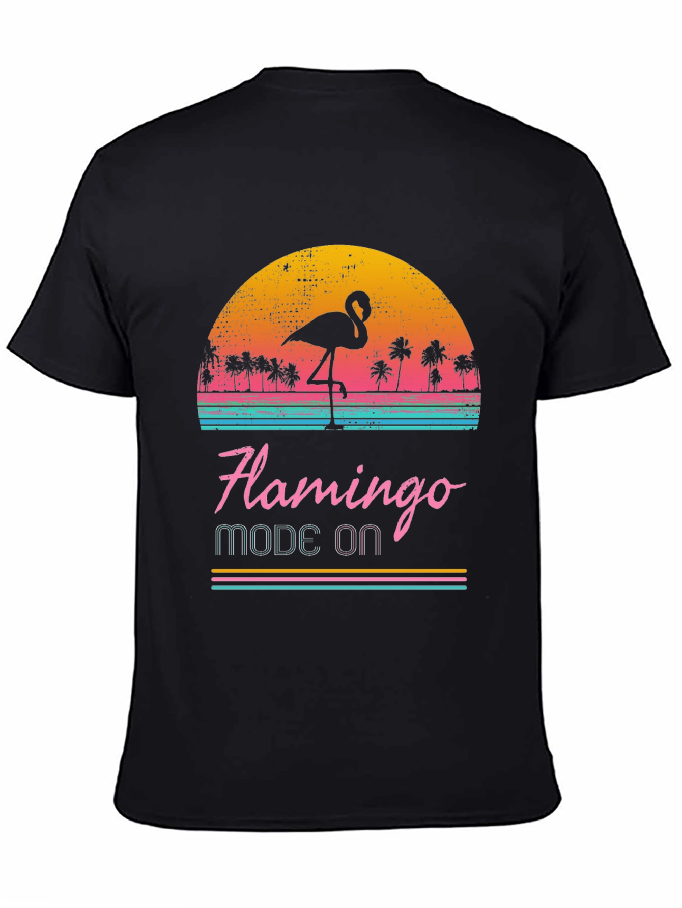 Retro Flamingo Mode On T-Shirt