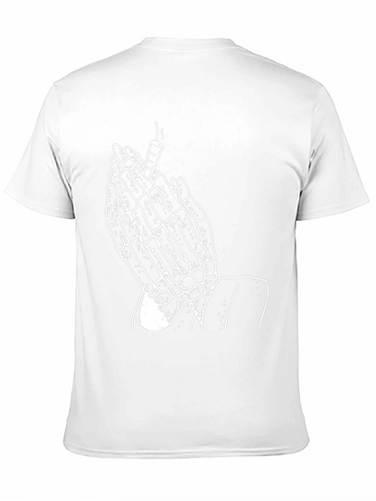 Skeleton Praying Hands T-Shirt - Graphic Tee