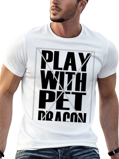 Play With Pet Dragon Black T-Shirt