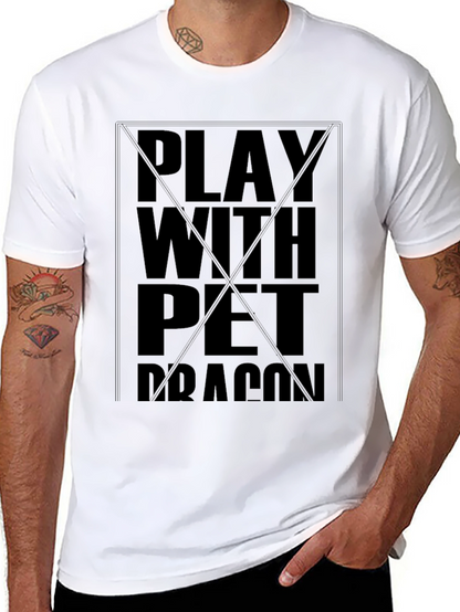 Play With Pet Dragon Black T-Shirt