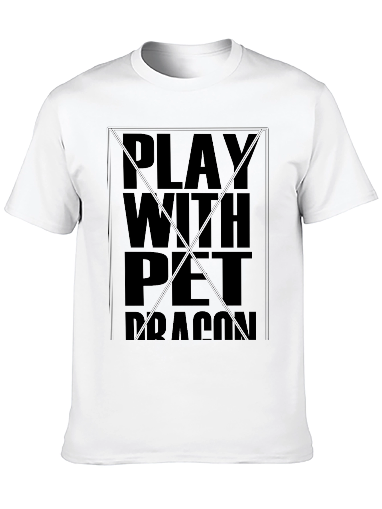 Play With Pet Dragon Black T-Shirt