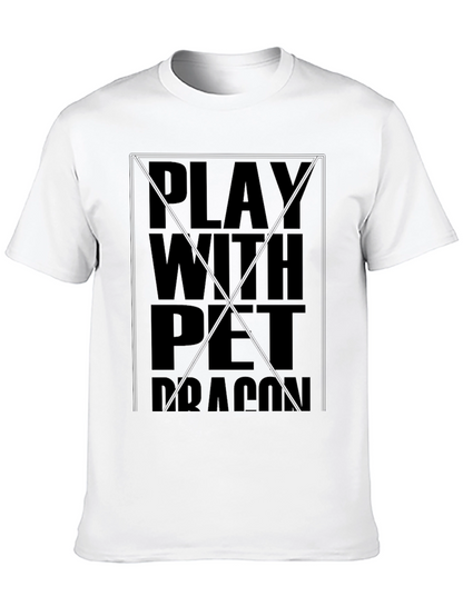 Play With Pet Dragon Black T-Shirt