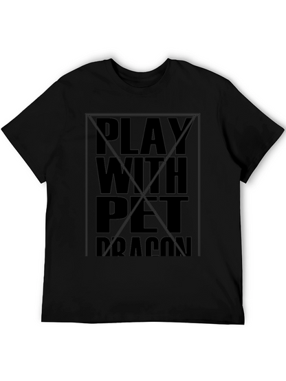 Play With Pet Dragon Black T-Shirt