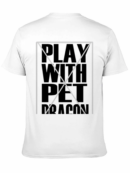 Play With Pet Dragon Black T-Shirt