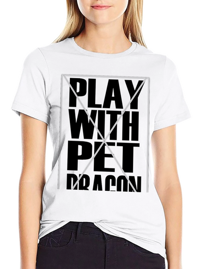 Play With Pet Dragon Black T-Shirt