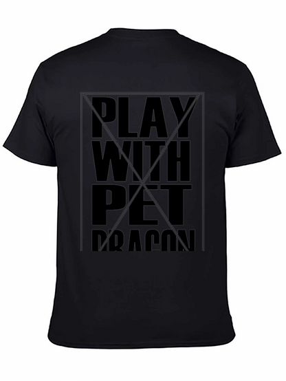 Play With Pet Dragon Black T-Shirt