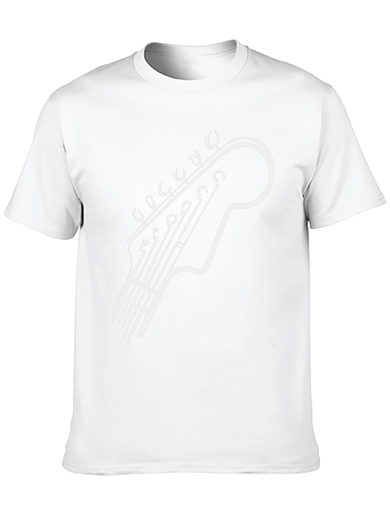 Guitar Headstock Graphic Tee - Black