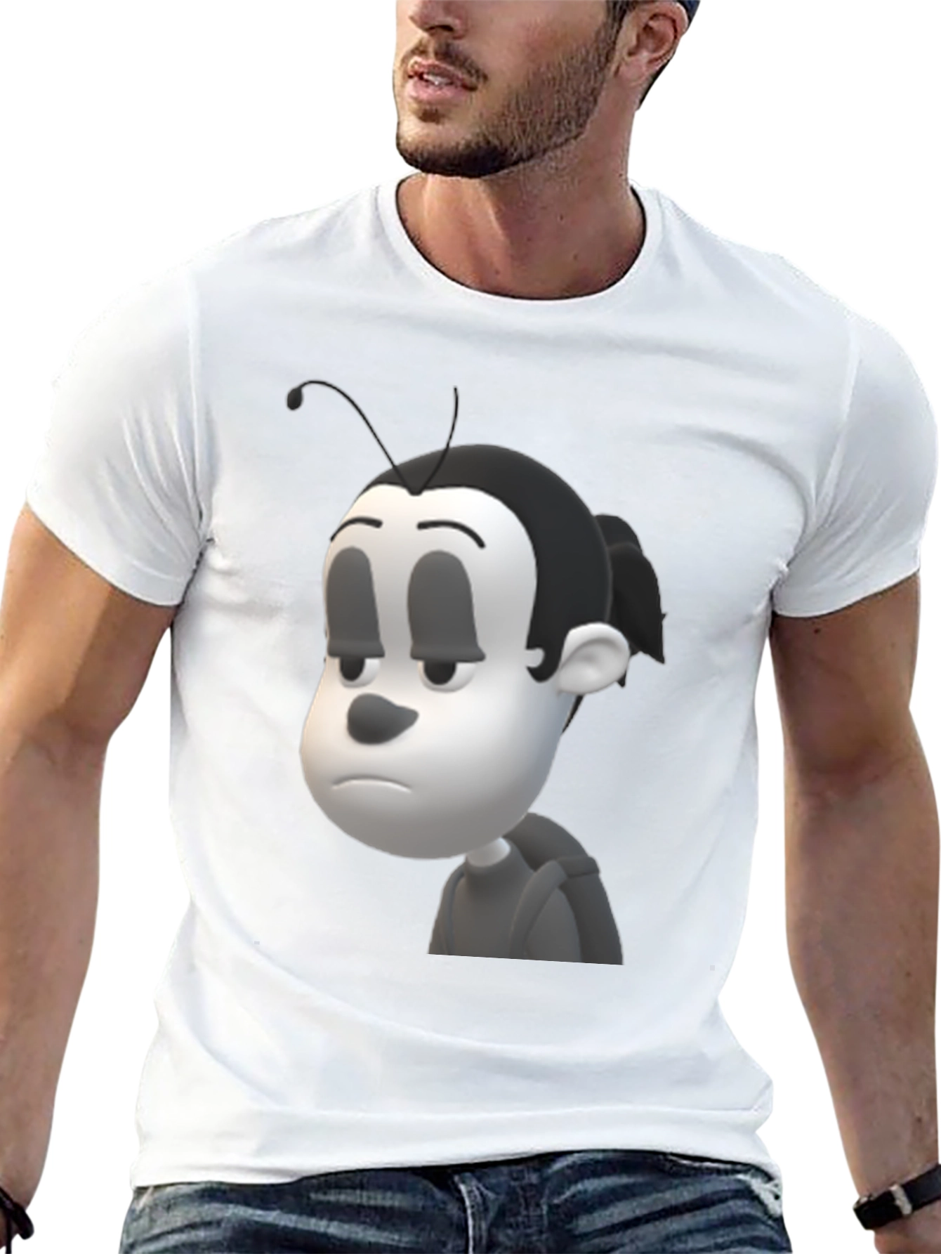 Cartoon Character Black T-Shirt