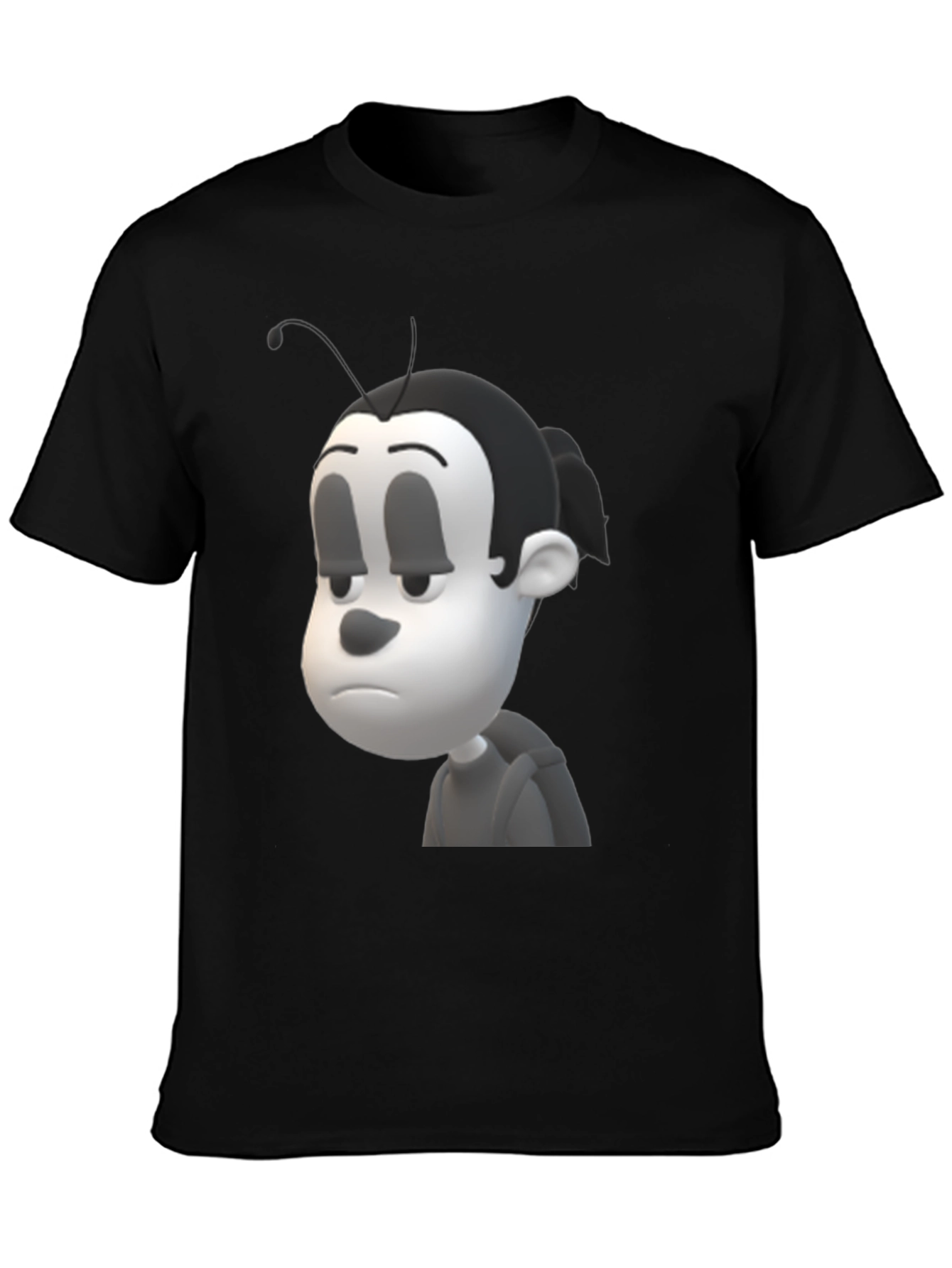 Cartoon Character Black T-Shirt