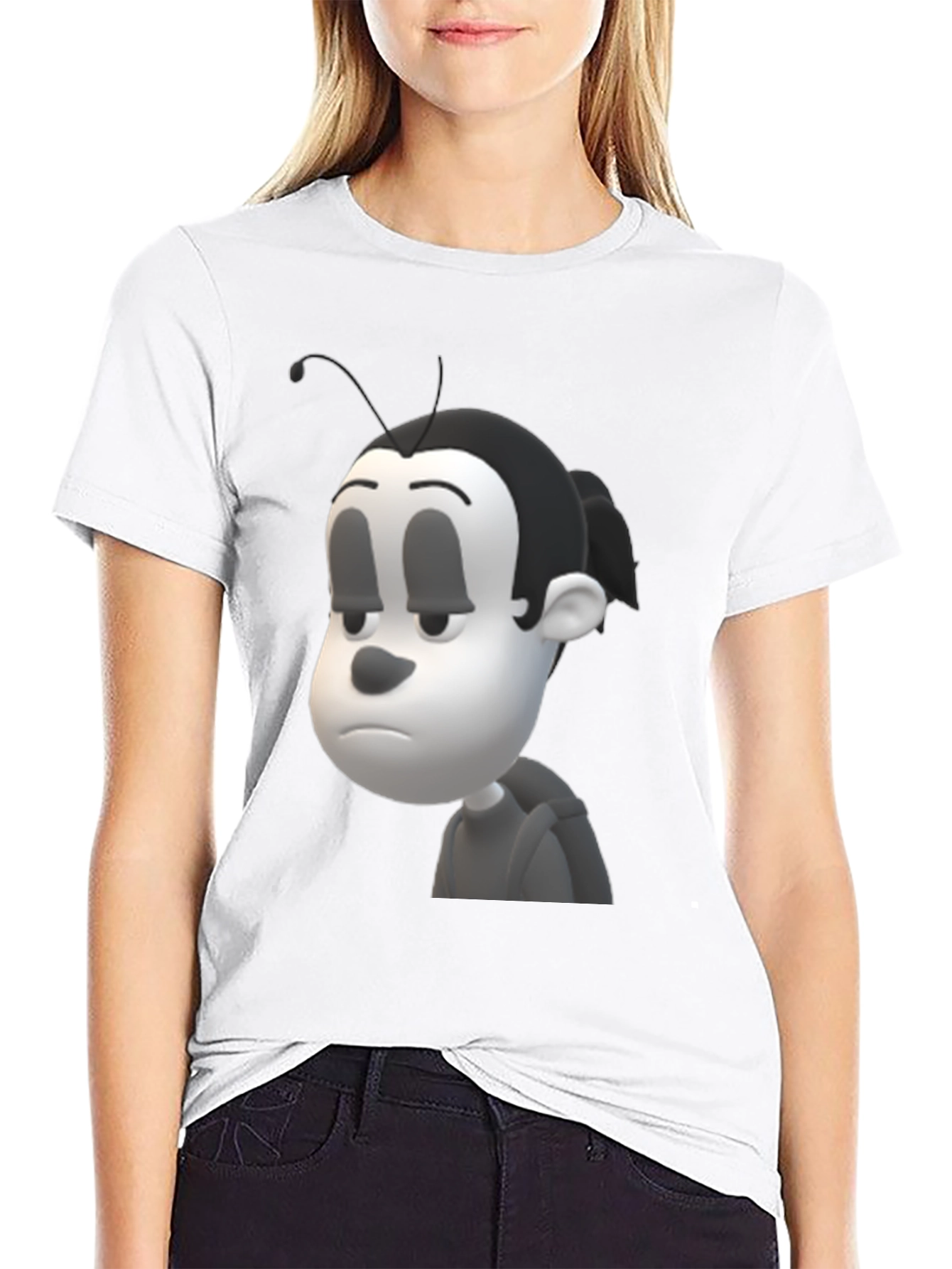 Cartoon Character Black T-Shirt