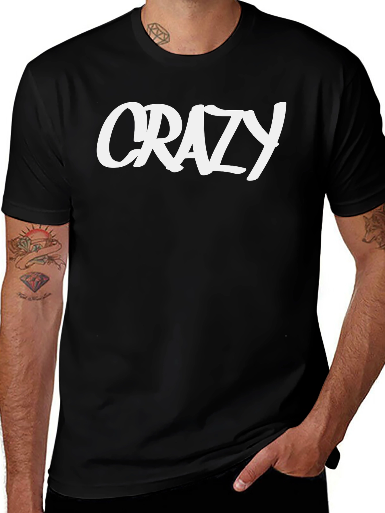 Crazy Graphic Black T-Shirt