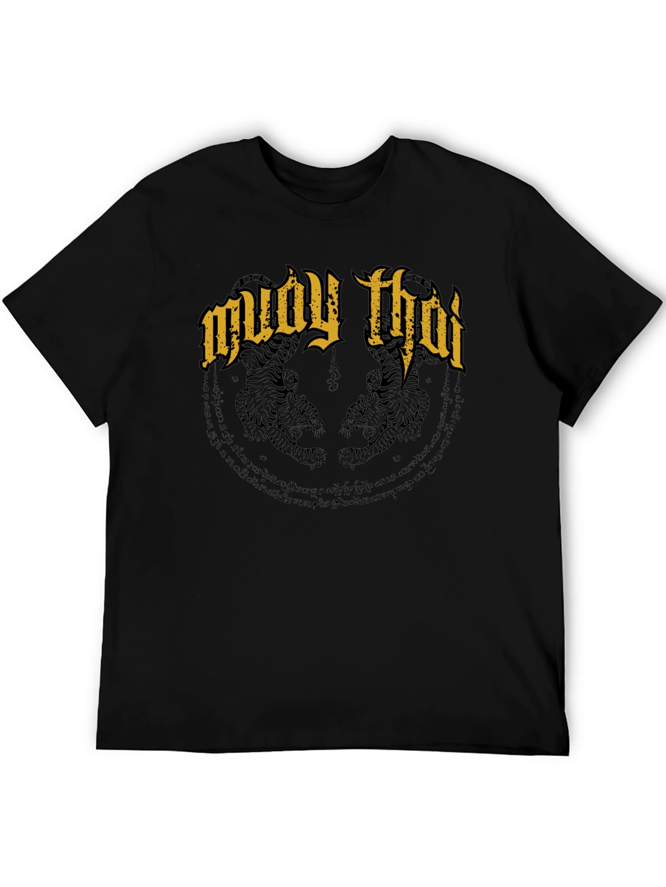 Muay Thai Tiger T-Shirt - Black