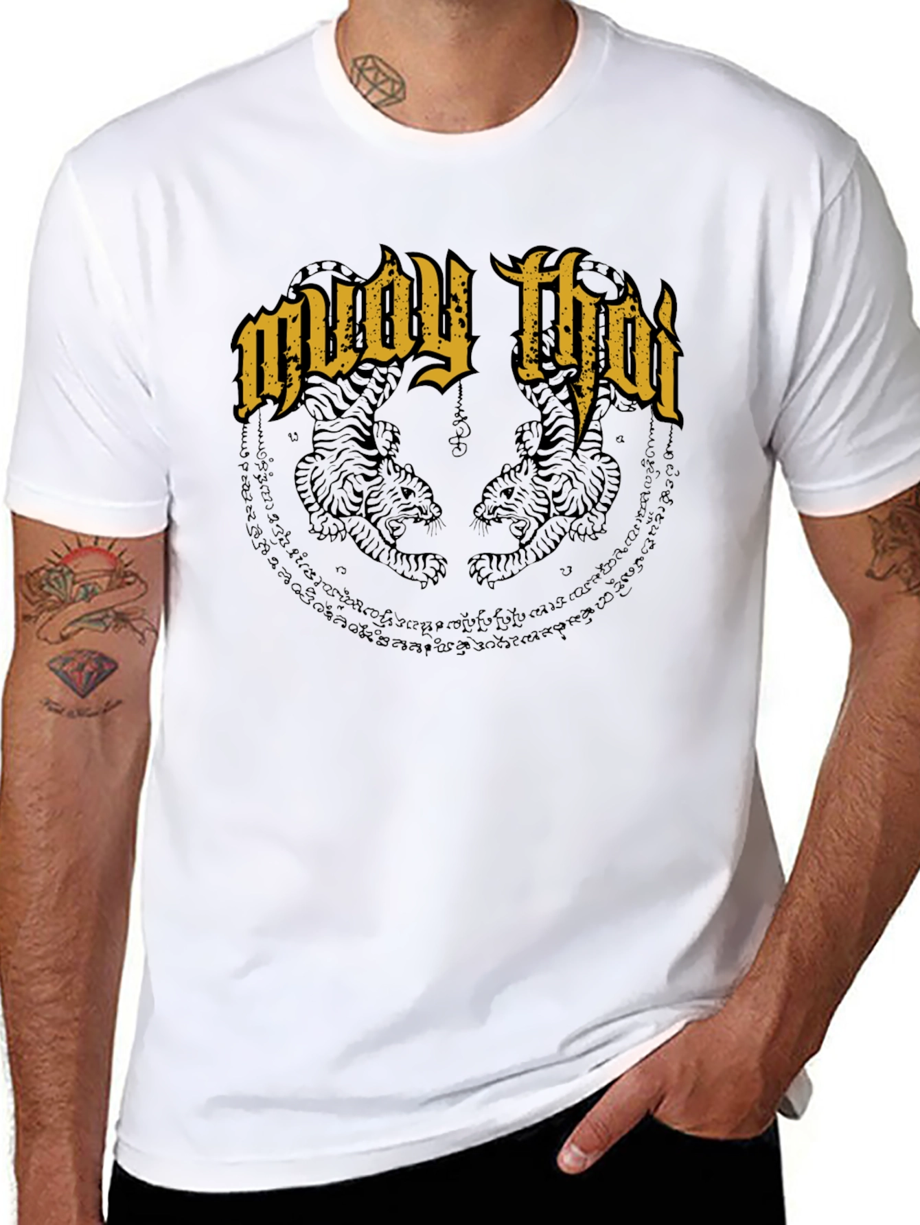 Muay Thai Tiger T-Shirt - Black