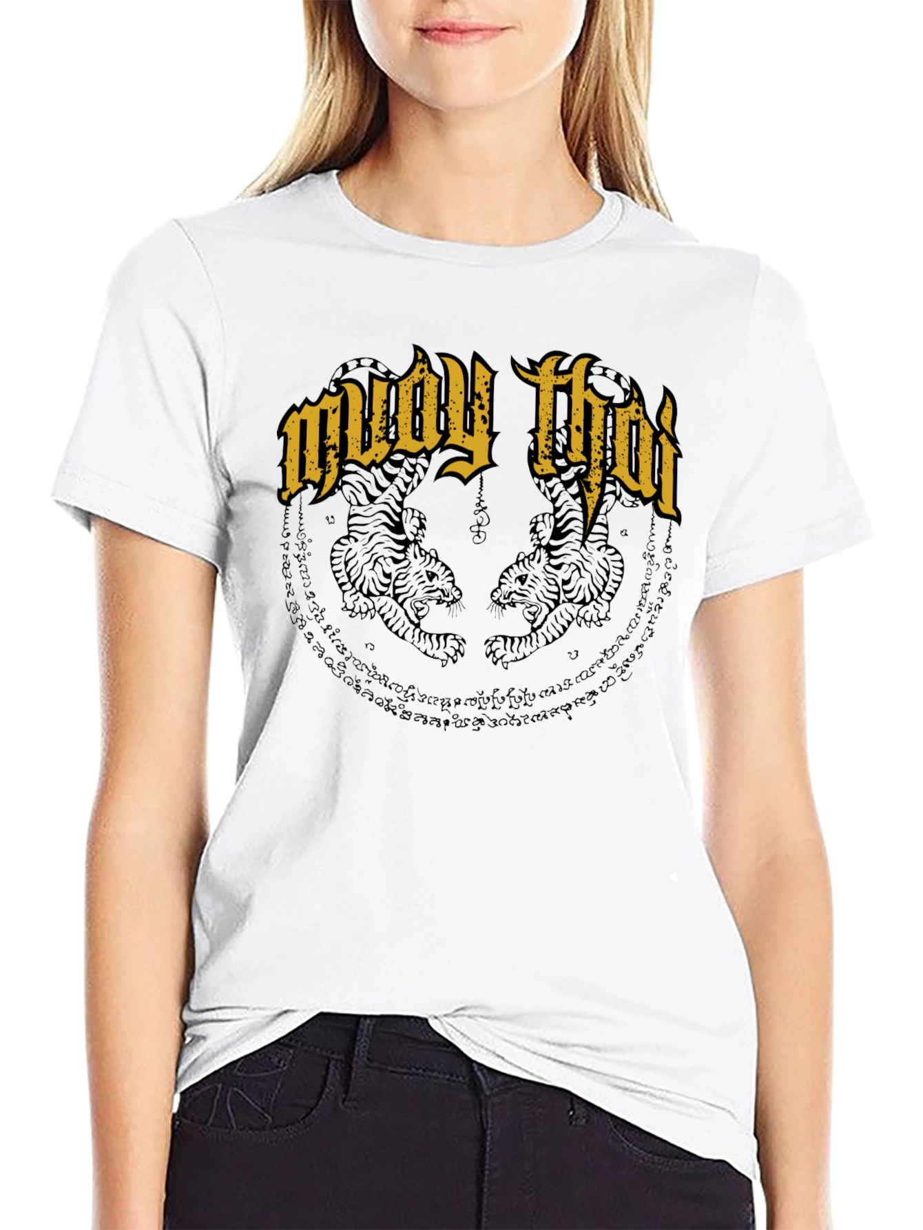 Muay Thai Tiger T-Shirt - Black