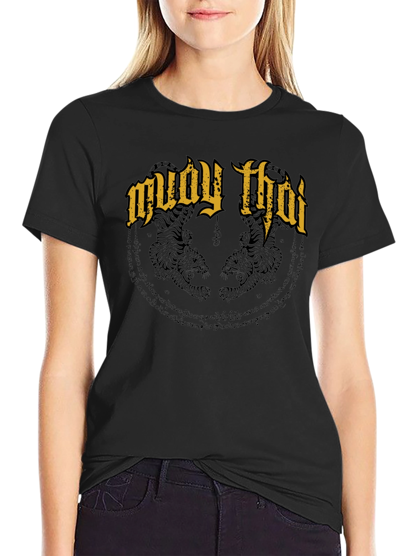 Muay Thai Tiger T-Shirt - Black