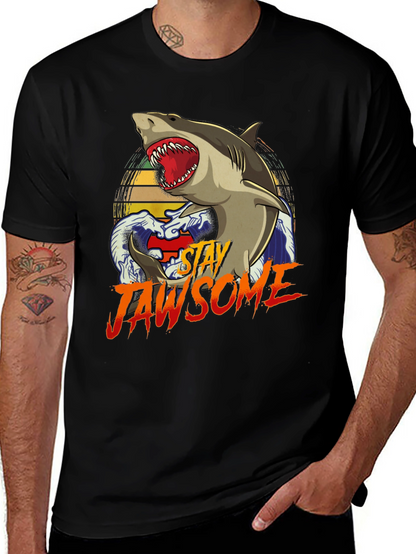 Stay Jawsome T-Shirt - Shark Graphic Tee