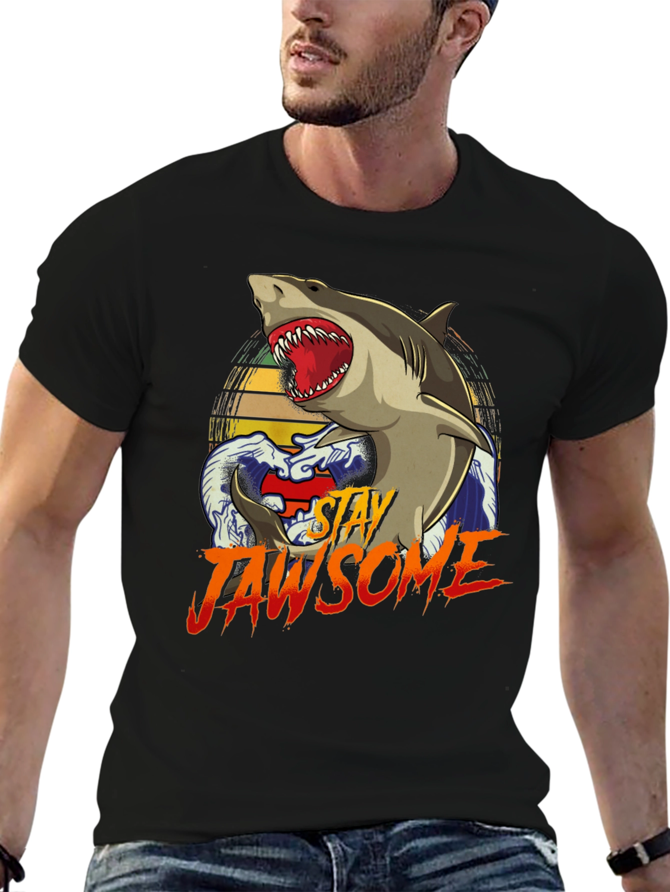 Stay Jawsome T-Shirt - Shark Graphic Tee