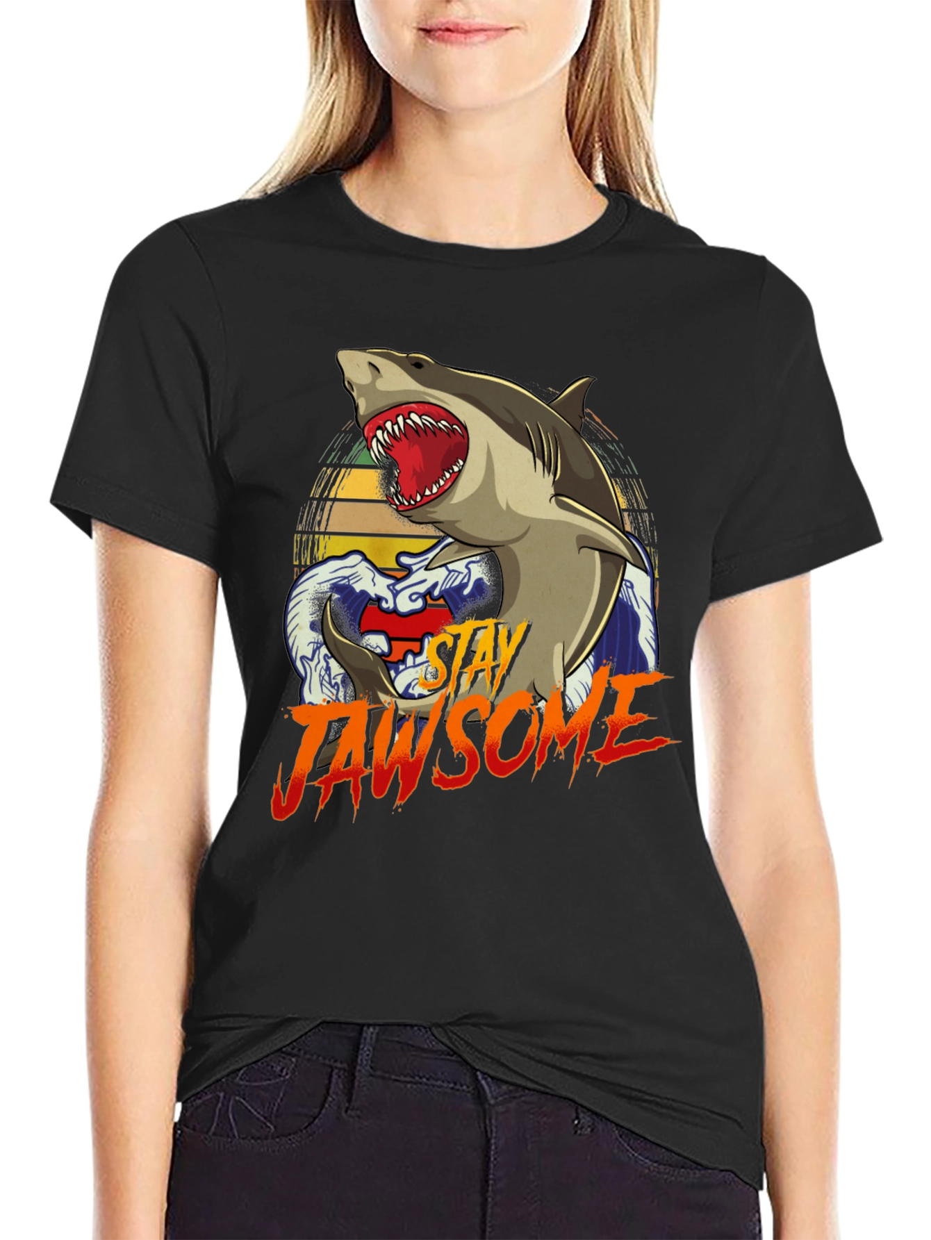 Stay Jawsome T-Shirt - Shark Graphic Tee