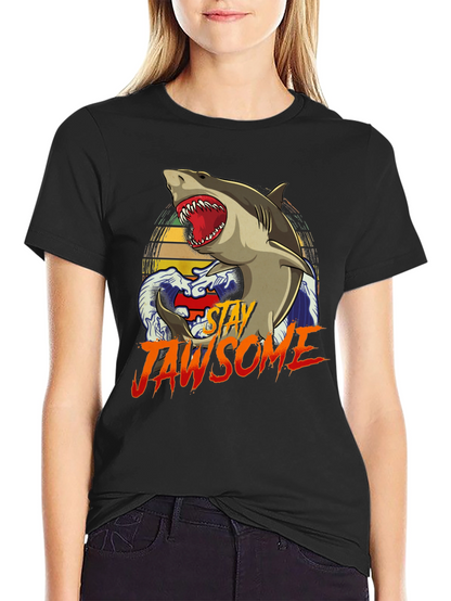 Stay Jawsome T-Shirt - Shark Graphic Tee