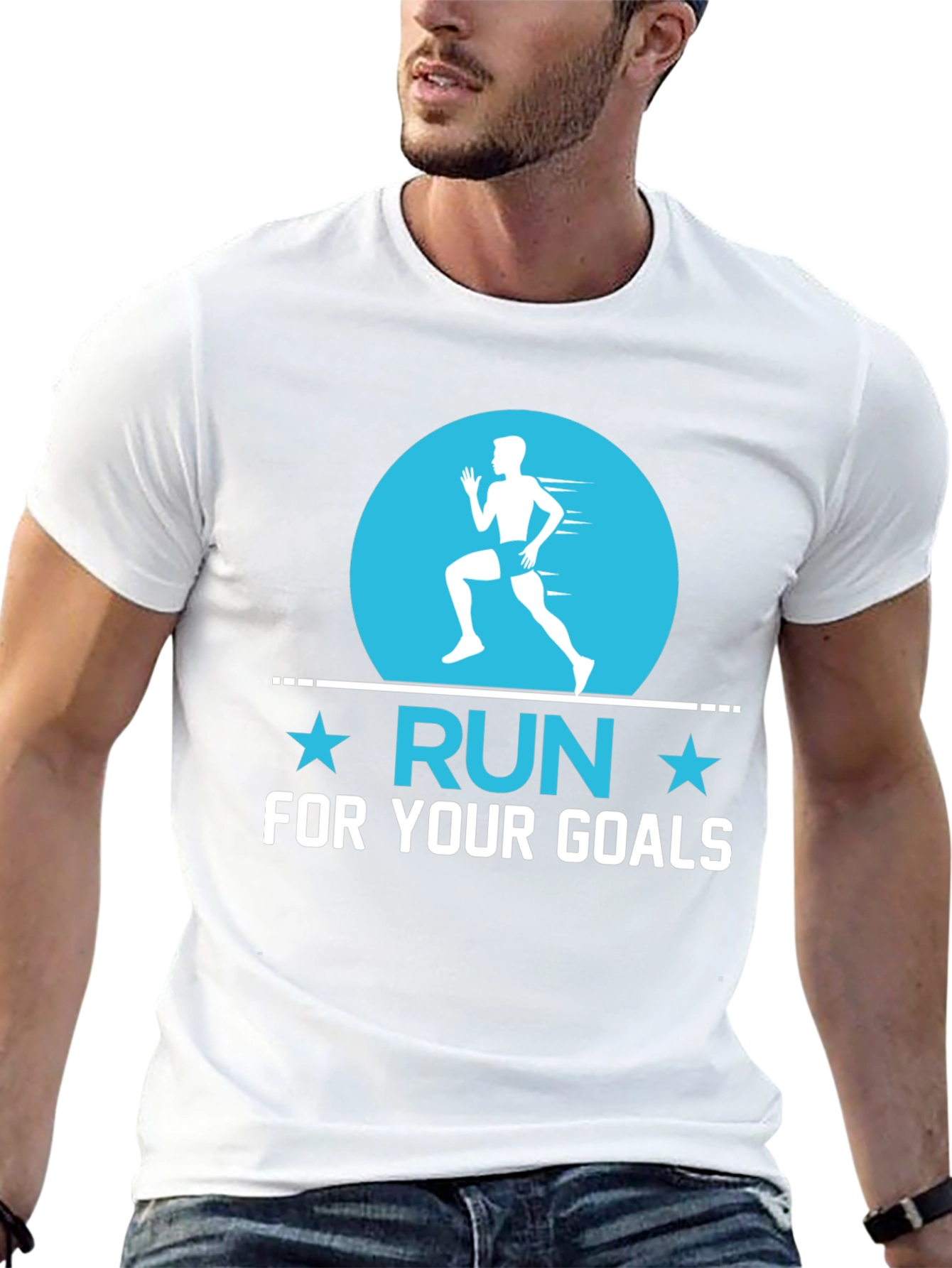 Run For Your Goals Black T-Shirt