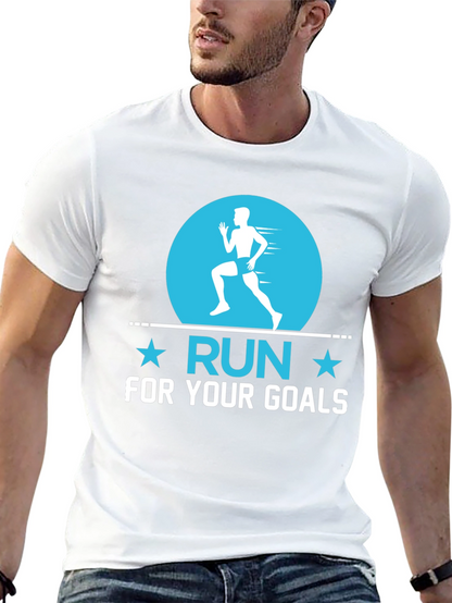 Run For Your Goals Black T-Shirt