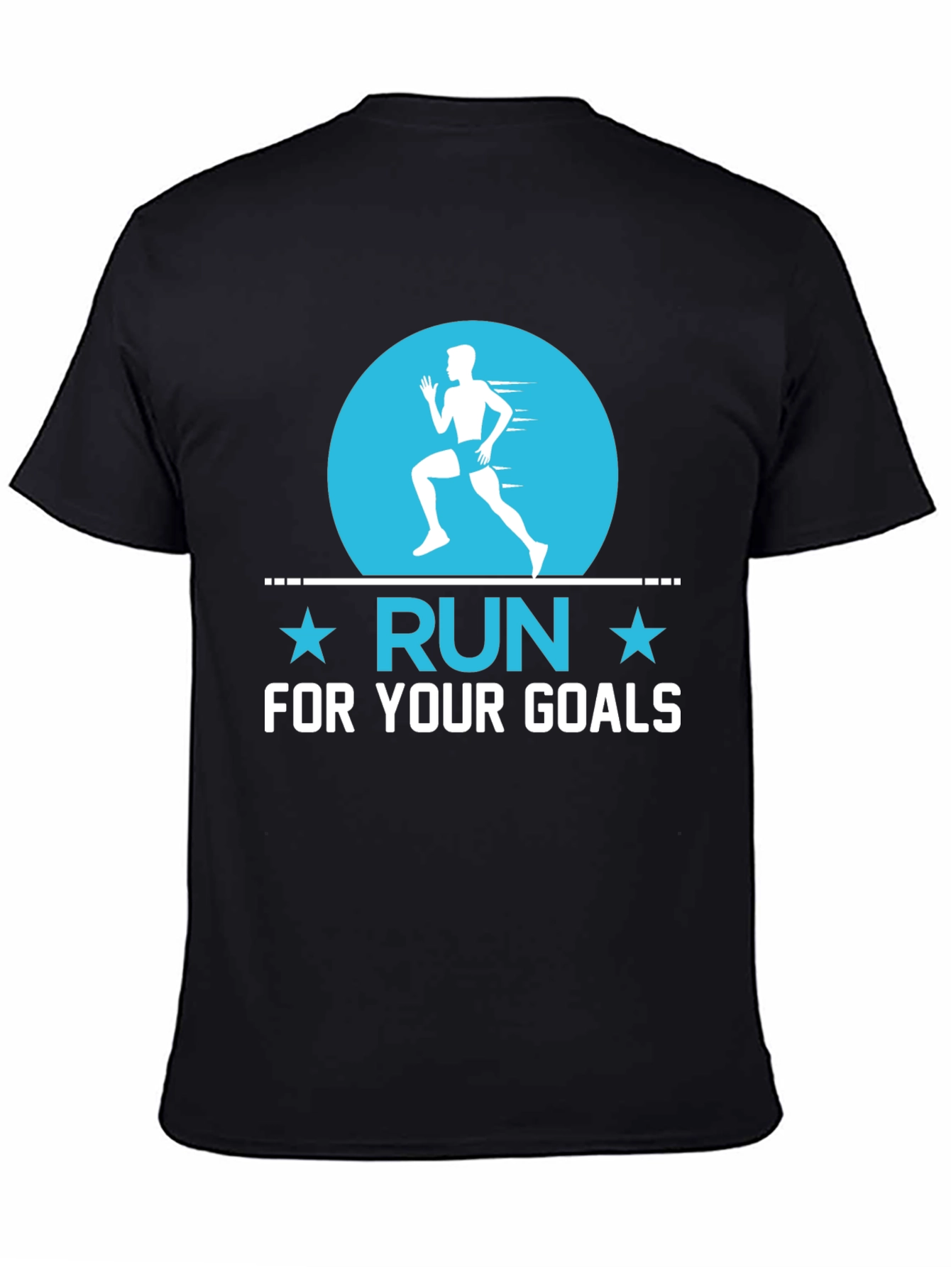 Run For Your Goals Black T-Shirt