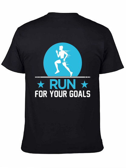 Run For Your Goals Black T-Shirt