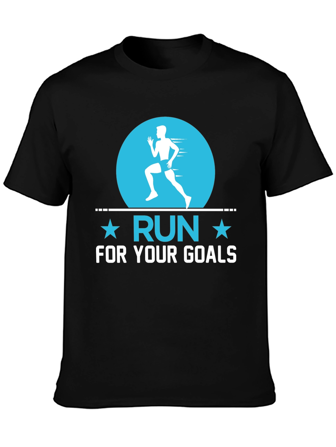 Run For Your Goals Black T-Shirt