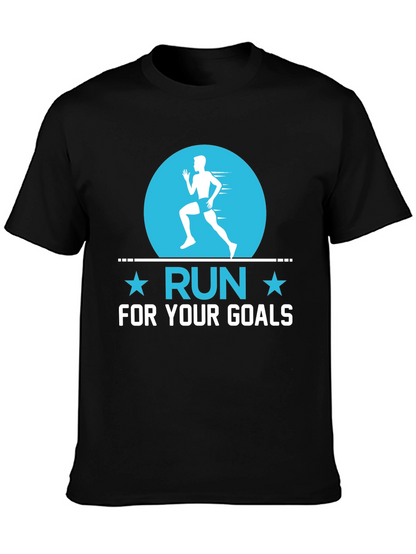 Run For Your Goals Black T-Shirt