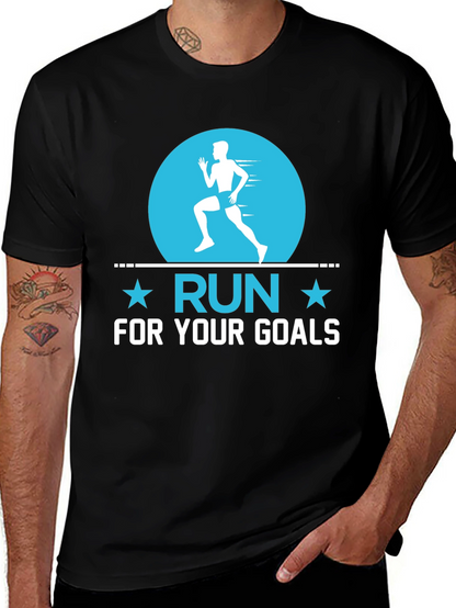 Run For Your Goals Black T-Shirt