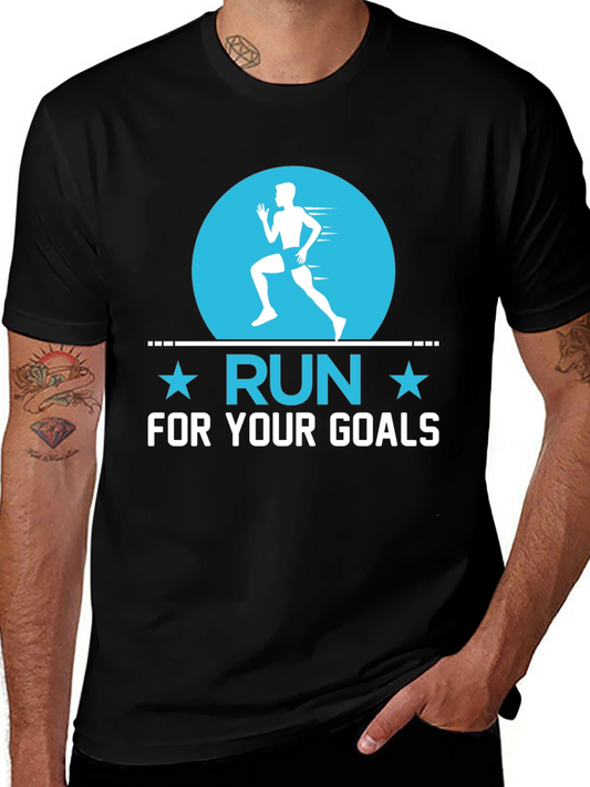 Run For Your Goals Black T-Shirt