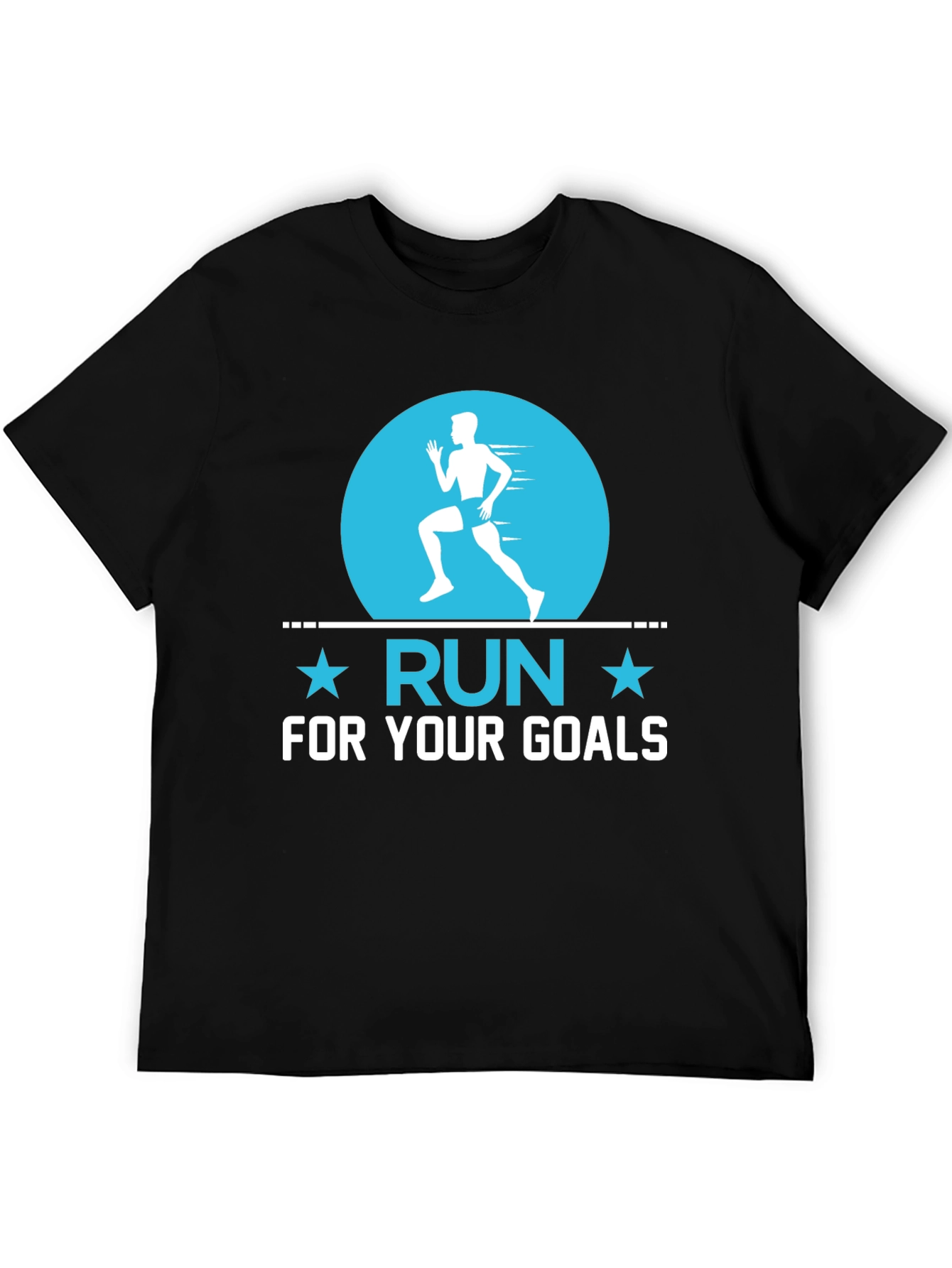 Run For Your Goals Black T-Shirt