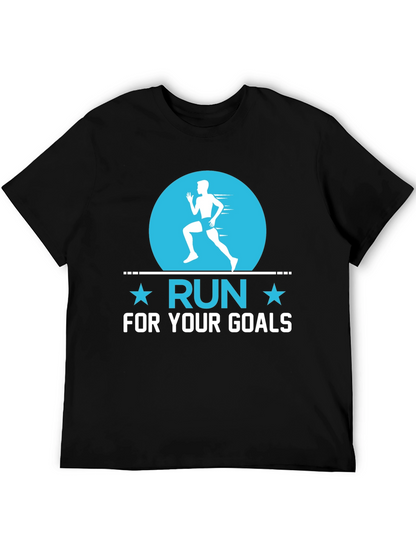 Run For Your Goals Black T-Shirt