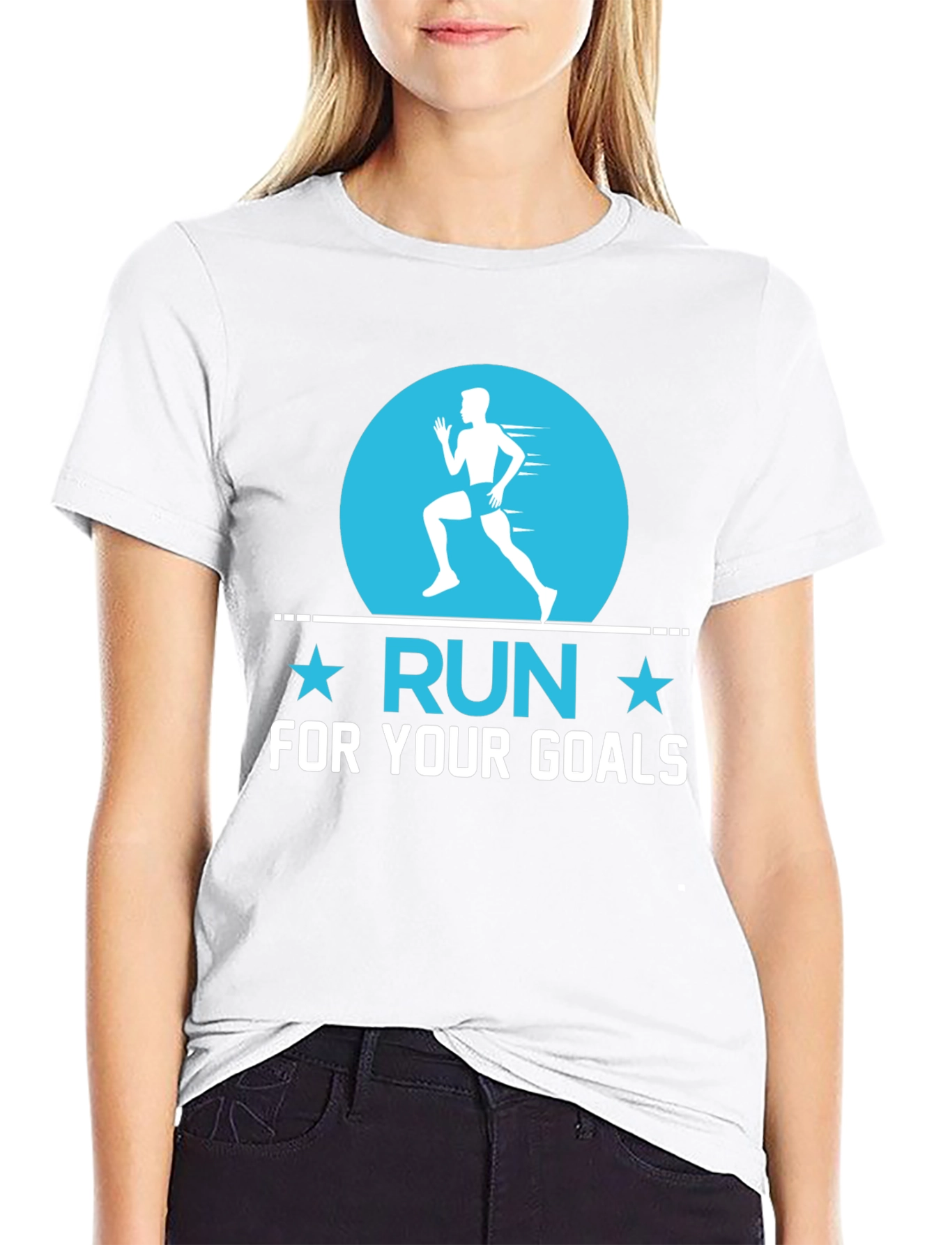 Run For Your Goals Black T-Shirt