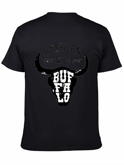 Buffalo Skull Graphic Tee - American Wild Style