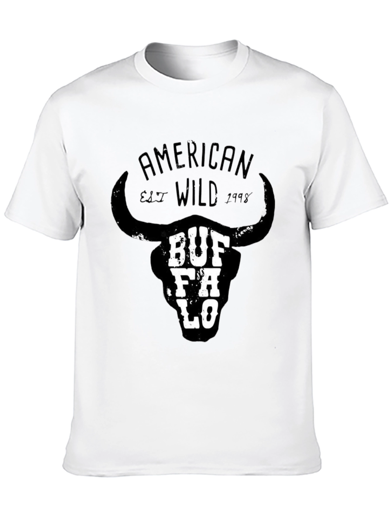 Buffalo Skull Graphic Tee - American Wild Style