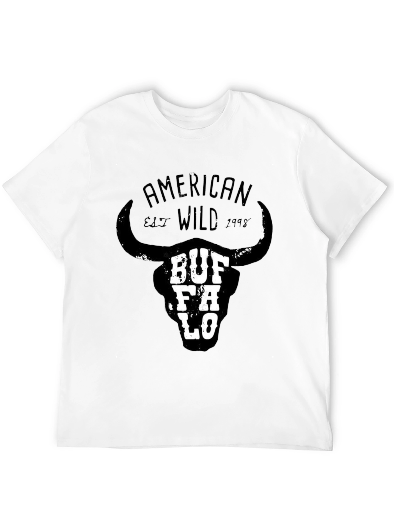 Buffalo Skull Graphic Tee - American Wild Style