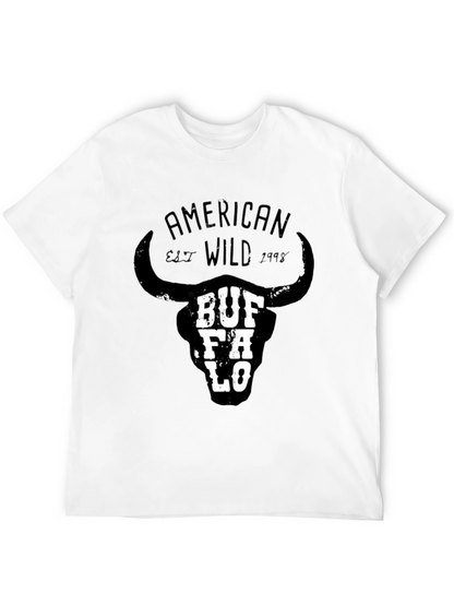 Buffalo Skull Graphic Tee - American Wild Style
